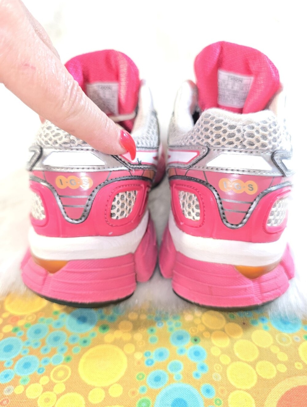 ASICS Gel Surveyor 3 Women's Running Shoes - White, Pink & Orange Accents - Picture 9 of 13